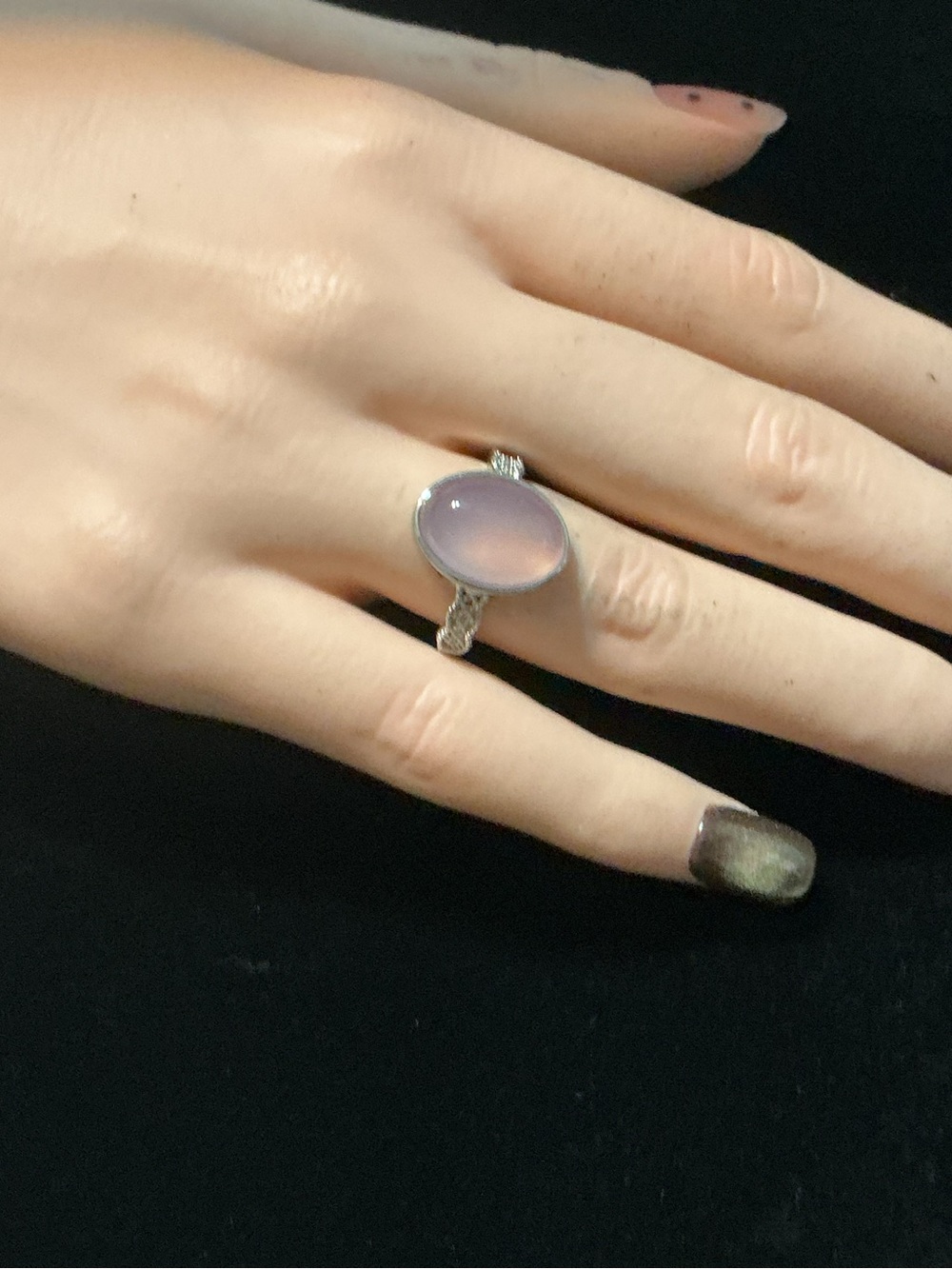 Adjust. Rose Quartz ring